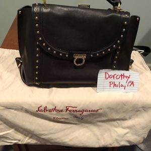 Salvatore Ferragamo Studded Gancio Satchel